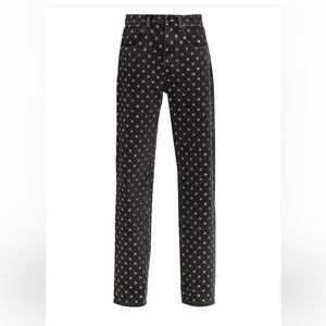 Alaxander wang Crystal A Mid Rise Relaxed Straight Jeans